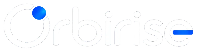 Orbirise logo in white